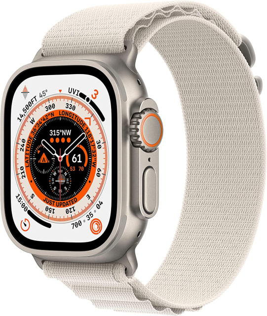 Apple Watch Ultra (Starlight Alpine Loop, Medium)