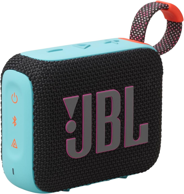 JBL Go 4 Waterproof Bluetooth Speaker (Black & Orange)