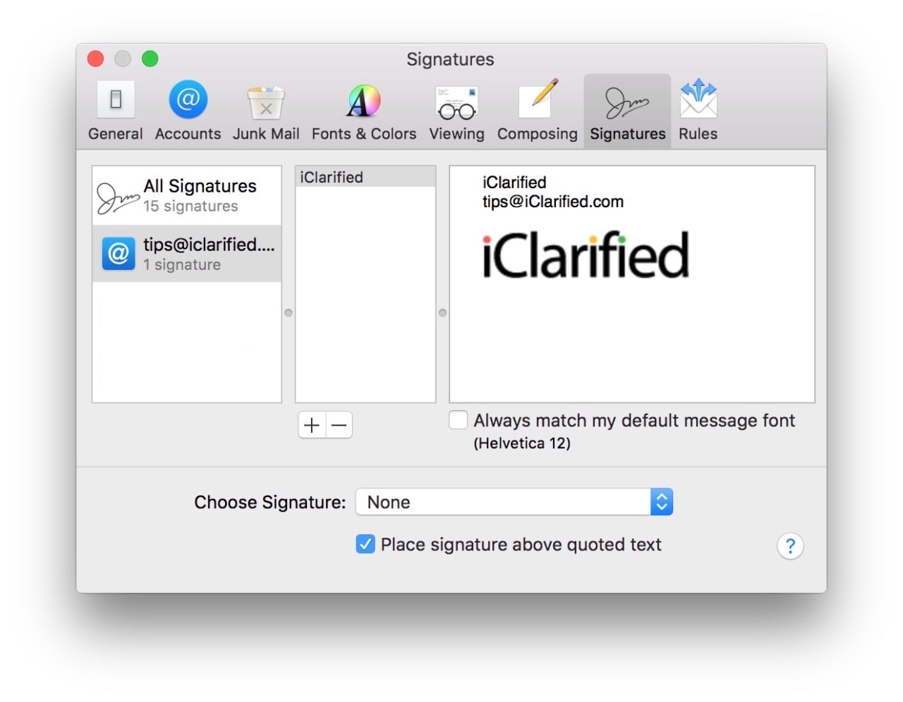 How to Create an Email Signature With a Logo in OS X Mail iClarified