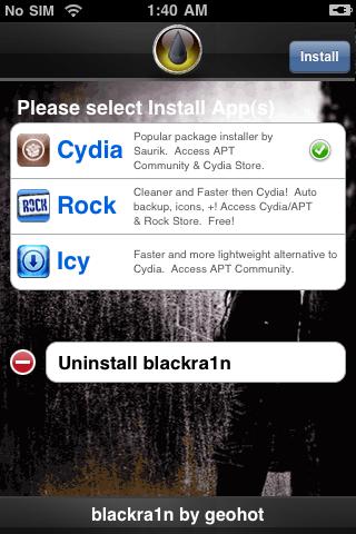 Hoe jou iPod/iPhone te jailbreaken op een mac met Blackra1n