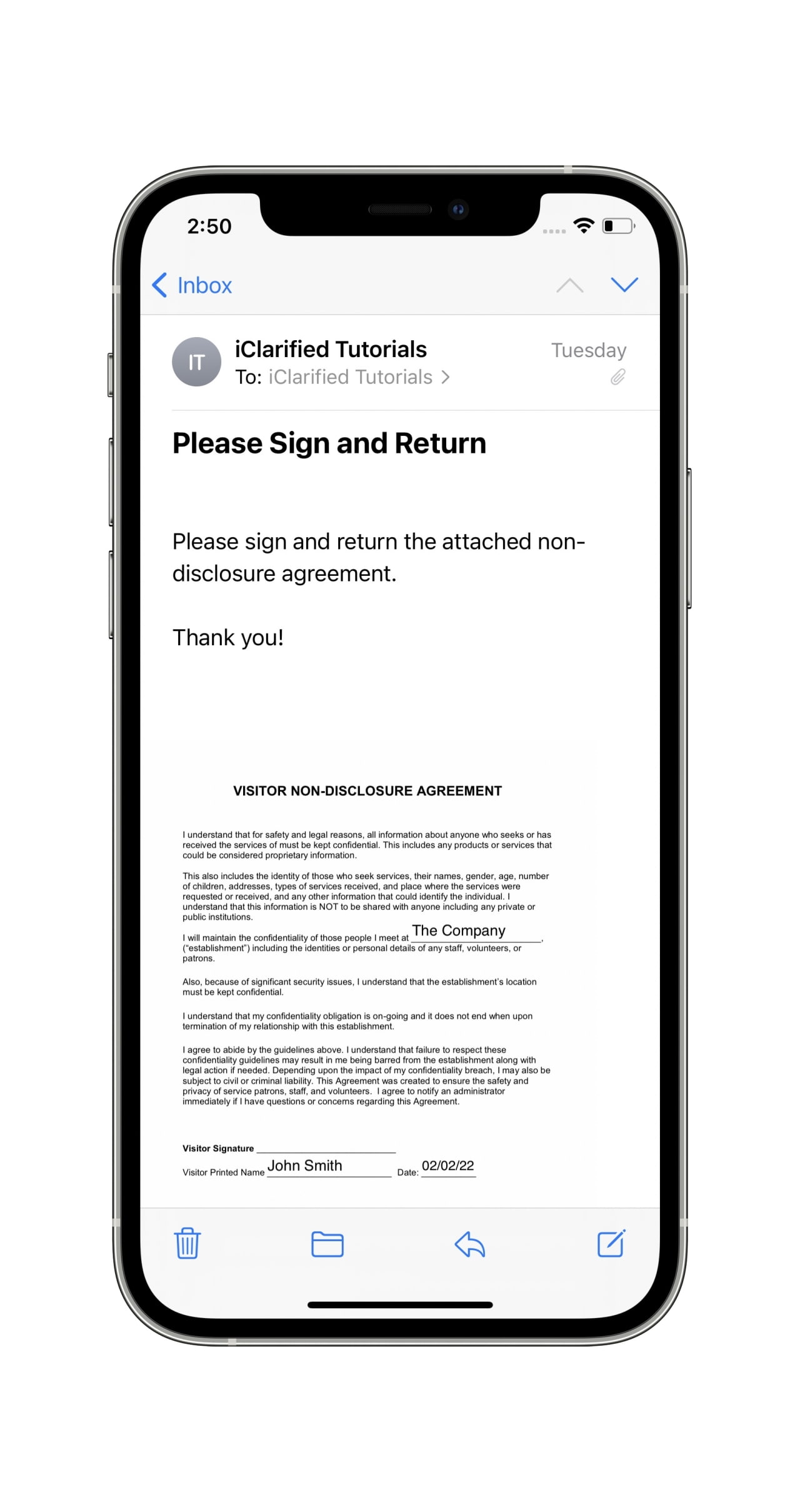 sign documents on iphone app