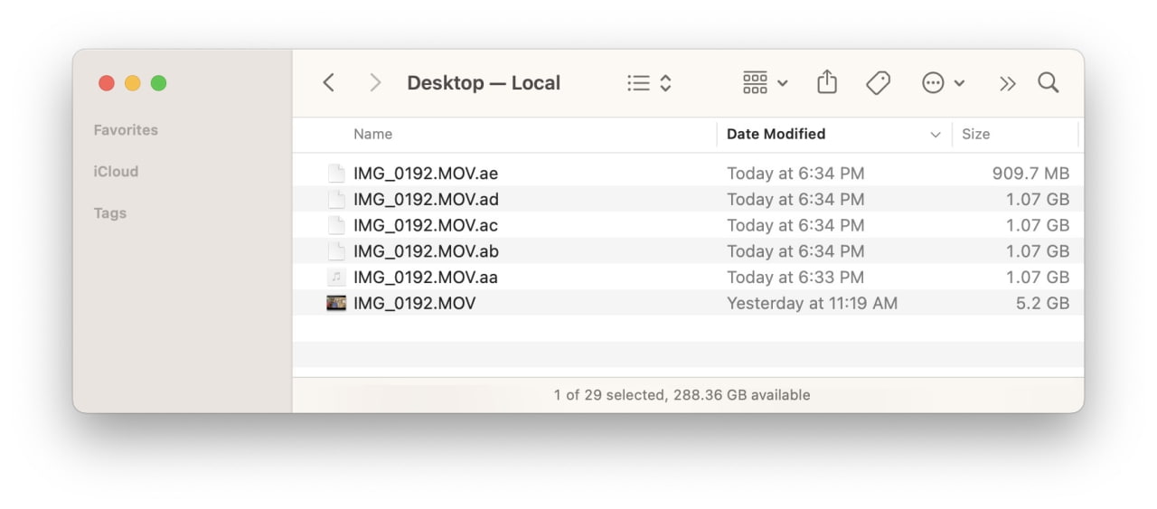mac split file